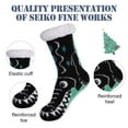 thumbnail image 6 of CUZIBR Socks For Women Fuzzy Slipper Socks Thick Warm Plush Lined Cute Animal Pattern Winter Thermal Non- Booties Stocking Fuzzy Socks,Black,One Size, 6 of 8