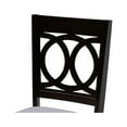 thumbnail image 3 of Baxton Studio Lenoir Modern and Contemporary Gray Fabric Upholstered Espresso Brown Finished Wood 5-Piece Dining Set, 3 of 5