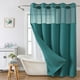 thumbnail image 5 of Cortina de Ducha de Ganchillo Azul Lunar con Revestimiento de Reemplazo de Tela Impermeable 230Gsm, Conjunto de Cortinas de Ducha Del Hotel, Malla Del Baño, 5 of 6