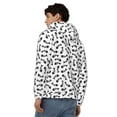 thumbnail image 4 of Zufioo Fish Bone Print Men's Hooded Cardigan, Zip-up Long-Sleeved Sweatshirt Jacket Sportswear-X-Large, 4 of 5