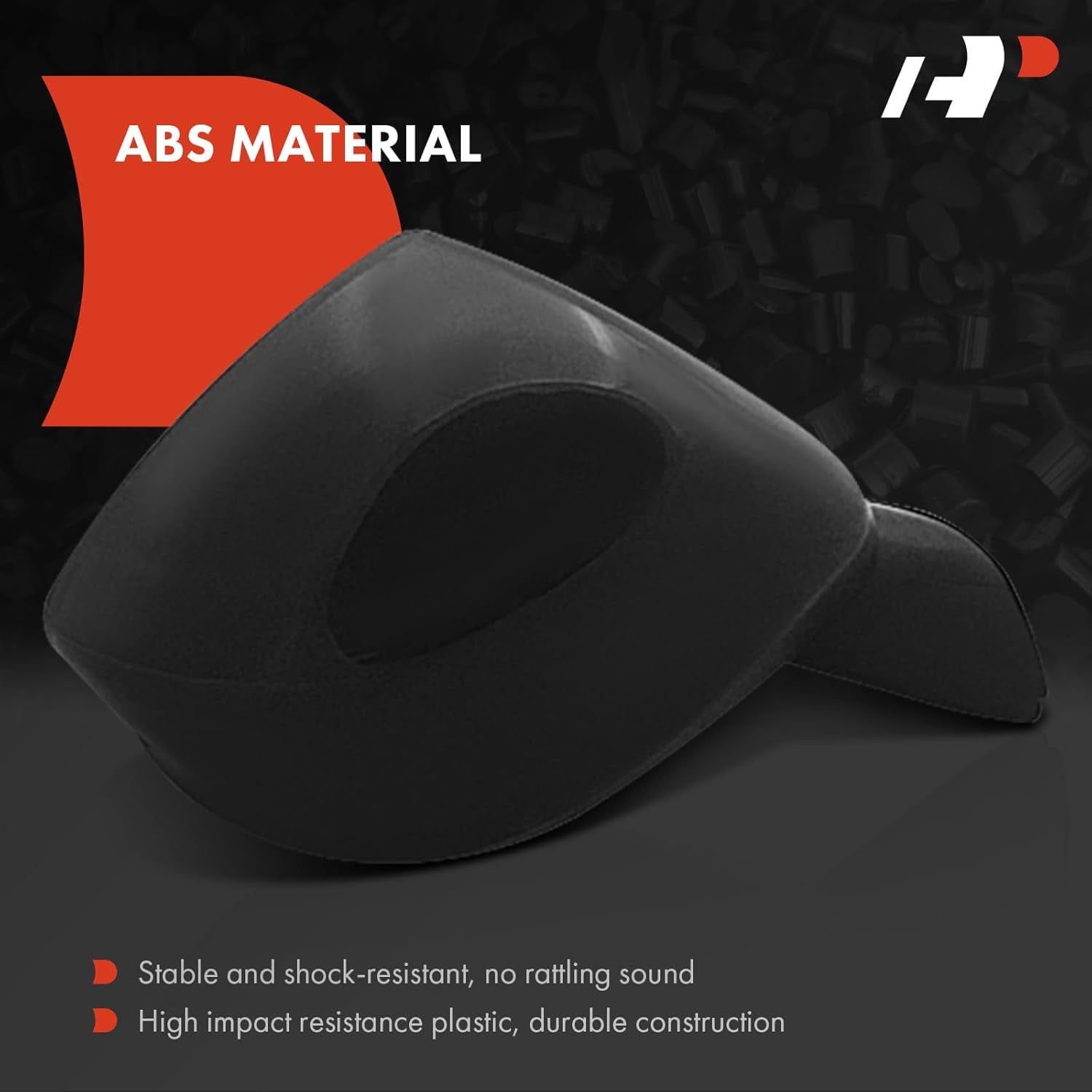A-Premium Pair (2) Driver and Passenger Side Manual Door Mirror - Compatible with Honda Civic 2012 2013 2014 2015 - Non-Heated Manual Folding Black Outside Rear View Mirror - Replace# 76258TR3A11