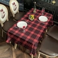 thumbnail image 2 of Red and Black Plaid Pattern Rectangle Tablecloth 60"x102",Waterproof Polyester Rectangle Table Cloth, Wipeable Spillproof Polyester Tablecloth for Dining, Camping, Indoor and Outdoor, 2 of 6