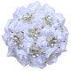 thumbnail image 5 of XmhyTop Ramo de novia para boda, dama de honor, rosa de satén, perlas artificiales, cintas de satén, ramo de flores para boda, verde, 5 of 5