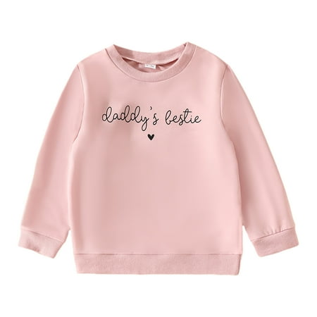 

Fshinging Sweatshirts for Toddlers Boys Girls Child Long Sleeve Letter Prints Pullover Tops