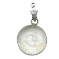 thumbnail image 3 of Om or Aum Quartz Sterling Silver Pendant Necklace | 21x10mm | 1 1/2" long |, 3 of 11