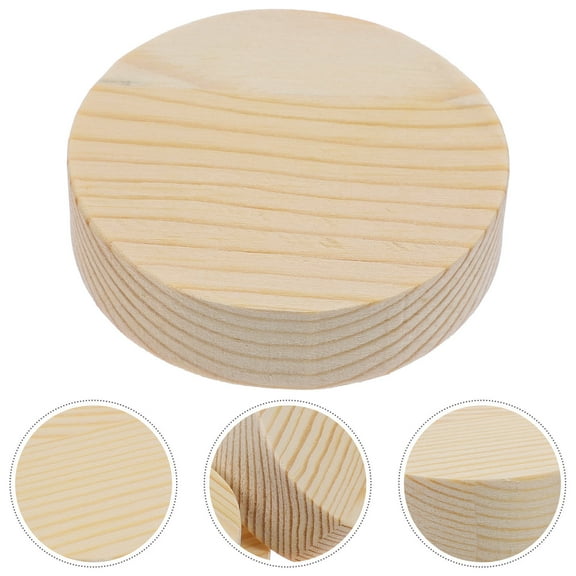 Greenadscape Beige Plastic Wood Slices for Decoration Unpainted Smooth Surface DIY Projects 8x2cm