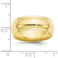 thumbnail image 3 of 10K Yellow Gold 10Ky 8mm Half Round With Edge Band Size 12.5 Made In United States 1hre080-12.5, 3 of 5