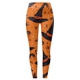 thumbnail image 2 of Gibobby Leggings Negros Mujer Mallas con estampado Halloween para mujer, mallas paraportivas con Control Yoga para mujer, mallas talle（Anaranjado， L), 2 of 4