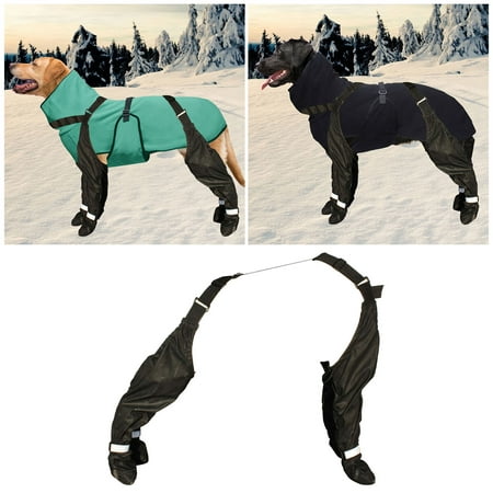 Dog Suspender Boots Dog Rain Boots Waterproof with Suspenders Anti- Sole Reflective Dog Shoes & Paw Protectors for Medium Dogs  Hiking  Rainy & Snowy Days  Outdoor Protection Black XS Size