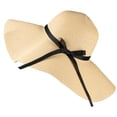 thumbnail image 1 of Sombrero de paja para mujer, protección solar, plegable, ala grande, para playa, 1 of 4