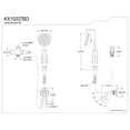 thumbnail image 2 of Kingston Brass KX10207BD Vintage Hand Shower Kit, Brushed Brass, 2 of 5