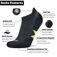 thumbnail image 2 of Busy Socks 3 Pack Womens Athletic Ankle Running Coolmax Cotton Socks for Men 9-12 Walking Golf Gym Fitness, Medium, Dark Gray, 2 of 8
