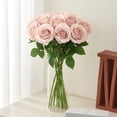 thumbnail image 2 of 12PC Black Roses Artificial Flowers Fake Roses Silk Realistic Roses Bouquet Flowers with Long Stems for Wedding Home Party Centerpieces Decorations, 2 of 5