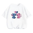 thumbnail image 5 of Camiseta de verano con estampado 3D de Lilo & Stitch de Disney para niña bonita, camiseta de manga corta con cuello redondo, ropa informal de moda para niña, mono de camión, 5 of 5
