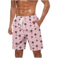 thumbnail image 2 of Axiiglly Mens Swim Trunks Bathing Suit Board Shorts Plus Size Vacation Hawaiian Shorts with Pockets Summer Drawstring Beach Shorts Casual Swimwear Surfing, 2 of 6