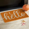 thumbnail image 5 of Orange Hello Fall Doormat, Autumn Home Decor Low-Profile Switch Rug Door Mat Floor Mat for Indoor Outdoor 17x29 Inch, 5 of 6