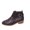 02#Brown, variant on Womens Autumn Winter Chelsea Boots Pointed Toe Croc Embossed Upper Side Buckle Low Heel Ankle Booties