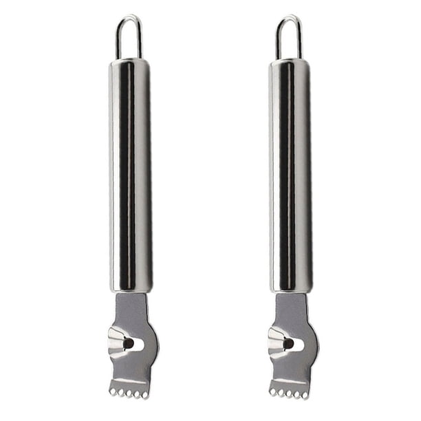 EeaseMX 2 piezas de rallador de limón de acero inoxidable para el hogar, pelador de naranja y limón.