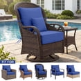 thumbnail image 4 of Outdoor Chair Cushions 24 x 24 x 6 inch for Patio Furniture, Fade & Water Resistant Patio Cushions with Removable Cover and Straps, Blue, 4 of 11