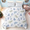 thumbnail image 2 of Erosebridal Winter Snowman Twin Quilt Set, Christmas Tree Twin Coverlet Set, White Blue, 2-Piece, 1 Bedspread and 1 Pillowcase, 2 of 7