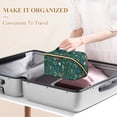 thumbnail image 3 of FORMRS Makeup Bag Travel Cosmetic Organizer for Women Fold Flat Zipper Pouch with Handle, Green Christmas Forest, 3 of 8