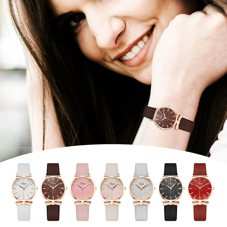 Tan leather watch womens hot sale