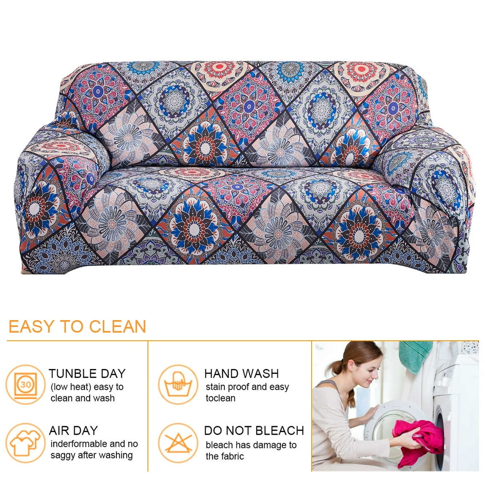 Stretch Sofa Slipcovers Fitted Furniture Protector Printed Sofa Cover