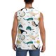 thumbnail image 4 of Fotbe Cute Whale Men's Camiseta sin Mangas Estampada para Hombres, Playera Casual para Gimnasio, Entrenamiento, Playa-3X-Large, 4 of 7