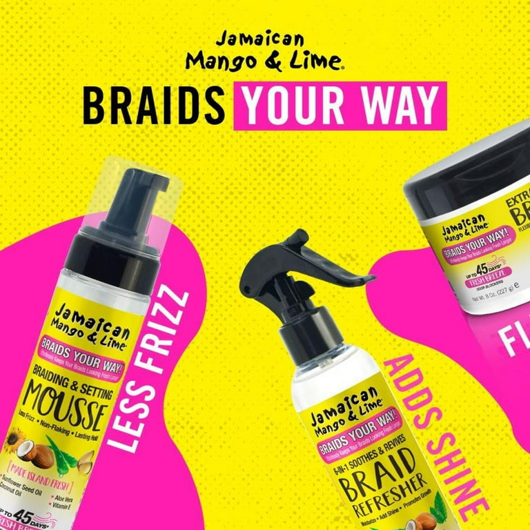 JAMAICAN MANGO & LIME Braids Your Way Braid Jel (8oz) JAMAICAN MANGO & LIME Braids Your Way Braid Jel (8oz)