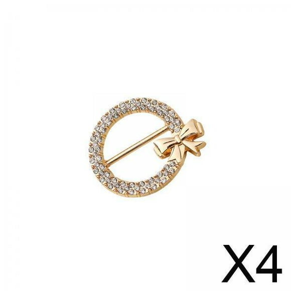 4 X Deslizadores De Cinta DIY Para Novias, Elegantes Artesanías, Hebillas De Diamantes De Imitación Para Cinturón, Lazos Para El Pelo Para Niñas, Dorados Y Redondos