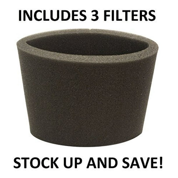 (3) Foam Filter Sleeve for Shop Vac 90585 9058500