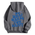 thumbnail image 4 of 2025 Spring Hoodie Dark Gray Hoodie Long Sleeves V-Neck Off The Shoulder Sweater Print Cute Sweater Casual Wear Hoodie(XL), 4 of 6