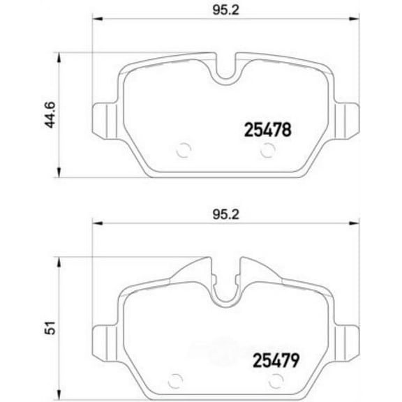 Hella 355020111 OEM - OE Formulated Friction Material Fits select: 2011-2016 MINI COOPER S COUNTRYMAN