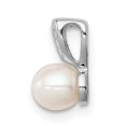 thumbnail image 2 of 925 Sterling Silver Polished back Freshwater Cultured Pearl Pendant Necklace Measures 10x6mm Wide - Pendant for Women, 2 of 4