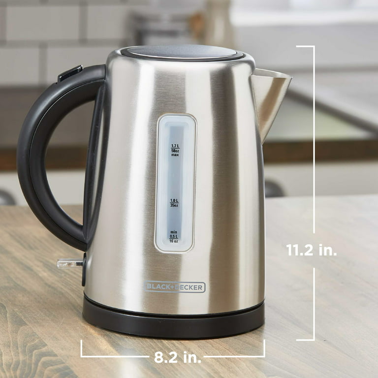 BLACK & DECKER Stainless Steel 7-Cup Electric Tea Kettle at