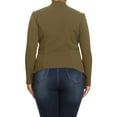 thumbnail image 4 of Women's Plus Size Casual Long Sleeves Open Front Solid Office Work Wear Blazer Jacket, 4 of 5