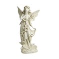 thumbnail image 3 of Escultura al aire libre estatua de jardín de ángel resina retro blanca figura decorativa luz para estudio de patio trasero afuera de adornos, 3 of 8