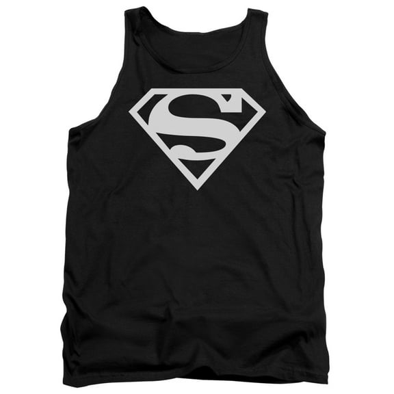 Superman Logo Adult Tank Top Black