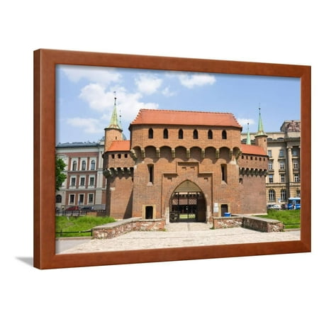 Gate to Krakow - the Best Preserved Barbican in Europe, Poland Framed Print Wall Art By