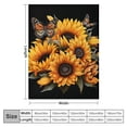 thumbnail image 4 of COMIO  Sunflower Floral Blanket for Women Kids Girls Wife Sister Butterfly Yellow Flower Plush Throw Valentines Birthday Bedroom Bed Decor, 4 of 6