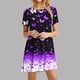 thumbnail image 2 of Vestido de Manga Corta para las Mujeres Casual Impreso Cuello Redondo, Vestido de las Señoras para la Primavera Y el Verano de Uso Diario, 2 of 9