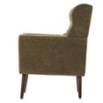 thumbnail image 5 of Accent Chair for Living Room, Modern Chenille Fabric Upholstered Armchair with Pillow and Solid Wood Leg, Comfy Soft Padded Lounge Chair Reading Chair for Small Spaces Bedroom, Avocado, 5 of 7