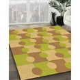 thumbnail image 2 of Ahgly Company Indoor Square Patterned Golden Brown Yellow Area Rugs, 4' Square, 2 of 6