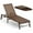 Brown, variant on FHVIT 2pcs Patio Outdoor Chaise Lounge, Aluminum Adjustable Pool Chair, No Assembly Required