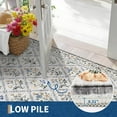 thumbnail image 6 of COZONY 9x12 Washable Area Rug, Distressed Vintage Floral, Non-Slip Low Pile Soft Rug for Living Room, Bedroom, Dining Room, Farmhouse Decor, Ash, 6 of 8
