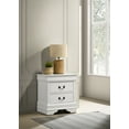 thumbnail image 2 of Louis Philippe 2-drawer Nightstand Bedside Table White, 2 of 13