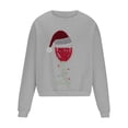 thumbnail image 4 of UVEASISHA Men's Christmas Sweatshirt Crewneck Fashion Wine Glass Print Fall Pullover Holiday Casual Long Sleeve Top Xmas Oversized Sweatshirts for Men Big Deal Days Gray L, 4 of 5
