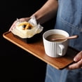 thumbnail image 3 of 2X South American Walnut Tray, Solid Wood Wooden Afternoon Tea Tray, Fruit Tray, Coffee Shop Simple Snack Tray,2 x tray,wood color, 3 of 9