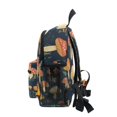 thumbnail image 4 of FORMRS Kids School Backpack with Front Zippered Pocket 12" Student Travel Daypack, Black Mushroom Pattern, 4 of 6