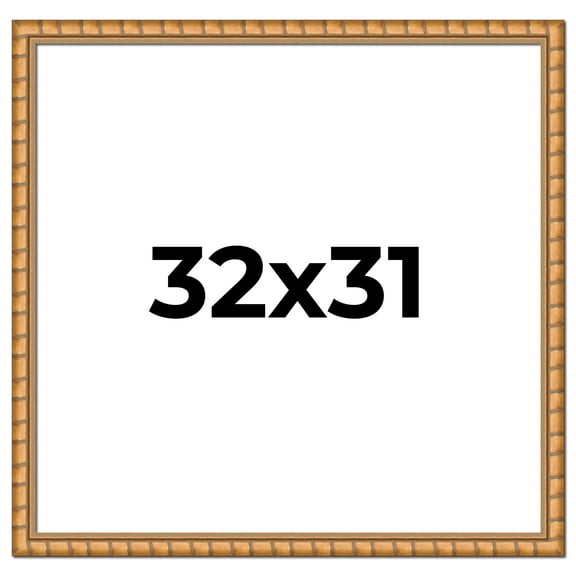 32x31 Frame Gold Real Wood Picture Frame Width 1.5 inches | Interior Frame Depth 0.5 inches |